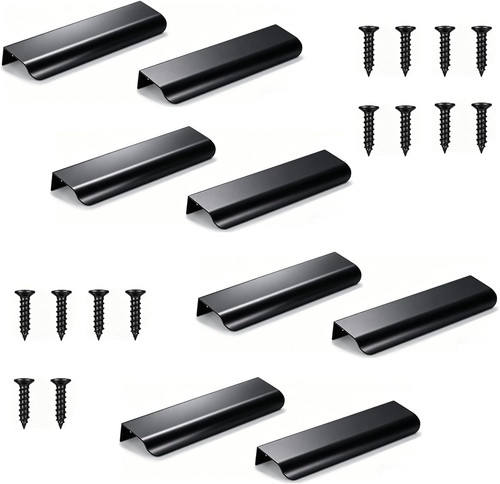 Möbelgriffe schwarz tlg - schwarz, 8-tlg
